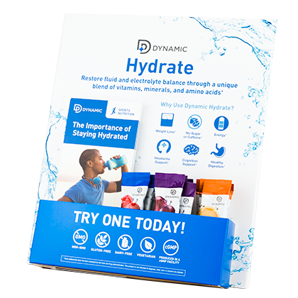 Dynamic Hydrate Display with To Go Packets & Patient Cards